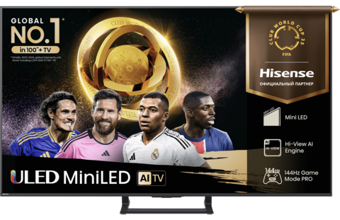 Телевизор QLED Hisense 75" 75E8Q угольно-серый 4K Ultra HD 144Hz MEMC DVB-T DVB-T2 DVB-C DVB-S DVB-S2 USB WiFi Smart TV