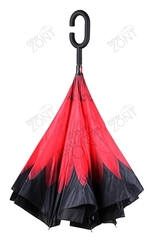 Зонт открывающийся наоборот красная гербера механика