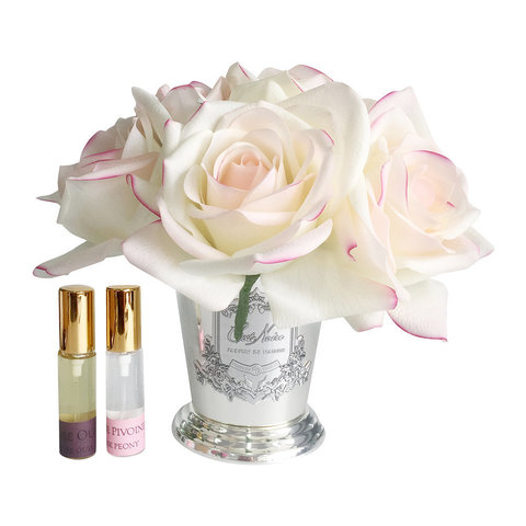 Букет роз ароматизированный в металлической вазе и 2 спрея Cote Noire Seven Rose Pink Blush