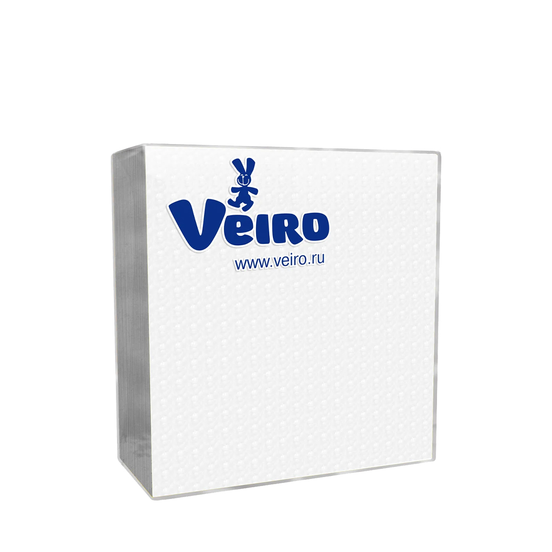 Салфетки бумажные Veiro 2-слойные, белые, 25шт