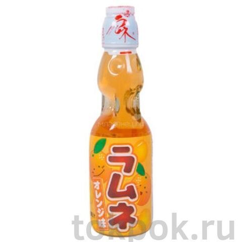 Газированный напиток рамунэ со вкусом апельсина Hatakosen Ramune, 200 мл