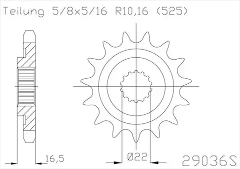 Звезда ведущая 50-29036 15S