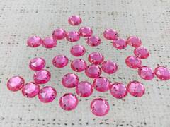 Стразы пришивные акрил, d 1 см, розовый