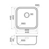 Omoikiri 4923494 Мойка OMI 44-IF-IN Quadro М (для МФ Мария)