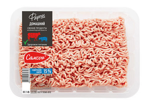 Фарш свино-говяжий охлажденный, 750г