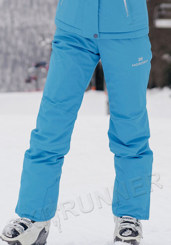 Горнолыжные брюки Nordski Extreme Blue женские с высокой спинкой