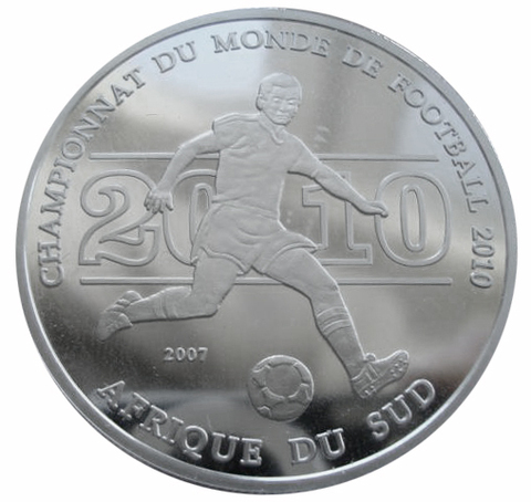 1000 франков Чемпионат мира по футболу ЮАР 2010 г. Того 2007 г. Proof