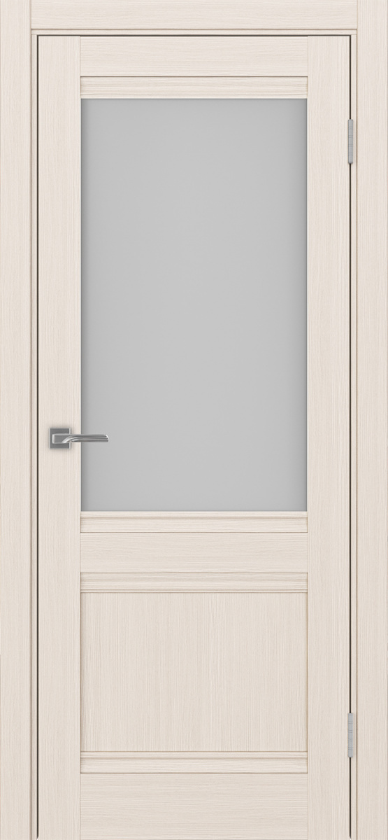 Дверь межкомнатная Оптима Порте Турин 502U.21, цвет перламутровый ясень, экошпон, стекло мателюкс