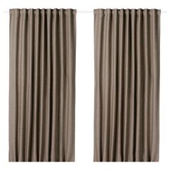 Комплект штор IKEA VILBORG (ВИЛБОРГ), Коричневый, 145х250 см, 2 шт