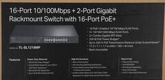 TP-Link TL-SL1218MP 16-портовый монтируемый в стойку PoE+ коммутатор 10/100 Мбит/с с 2 гигабитными портами