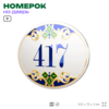 Номер на дверь квартиры 417, для кабинета, офиса, в средиземноморском стиле, шильдик 10 х 7,5 см, белый, Айдентика Технолоджи