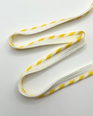 Кант в диагональную полоску, цвет: жёлтый /белый; ширина 3мм
