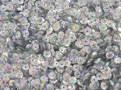 Пайетки, 6 мм, 100 гр, голографический серебро