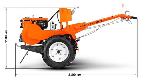 Мотоблок Кентавр 1081 Д (8,8 л.с.) дизельный, колесо 6,00*12