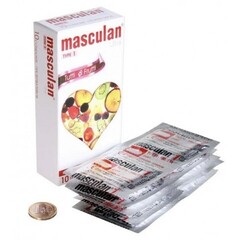 Презервативы Masculan, ultra 1, тутти-фрутти, 19 см, 5,3 см, 10 шт.