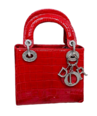 Женская сумка Dior Lady Dior, модель мини-формата красный