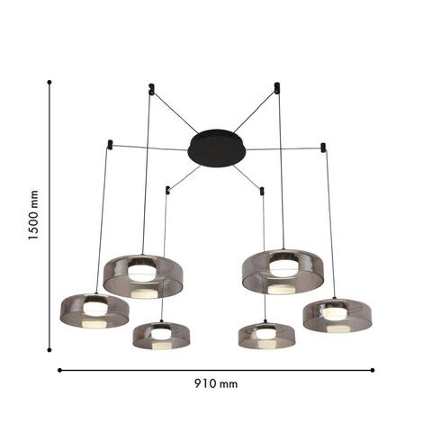 Подвесной светодиодный светильник Favourite Platta 4490-6P