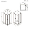 Am.Pm Gem W90G-403-9090MT Душевое ограждение без поддона 90x90, профиль серебристый