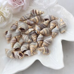 Подвеска Ракушка с позолотой 18-28 на 9-14 мм, РК042