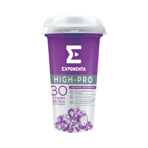 Напиток Exponenta High-pro обезжиренный черника-земляника 250г, шт