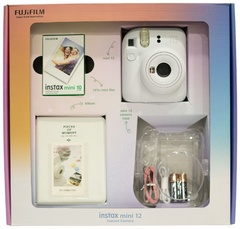 Фотокамера моментальной печати Fujifilm Подарочный набор Д/МОМЕНТ.СНИМКОВ INSTAX MINI 12 белый