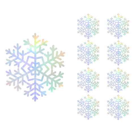 Декоративное украшение Снежинки Искринки, 9 см, Серебро, Металлик, 8 шт