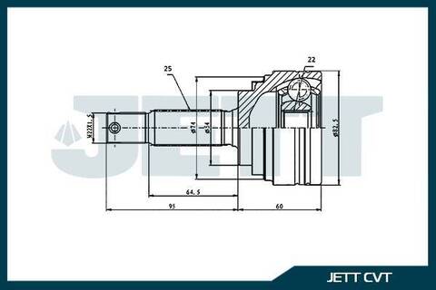 ШРУС внешний JETT V41-9023