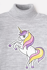 джемпер  для девочки  КВ 30119/ш/св.серый меланж