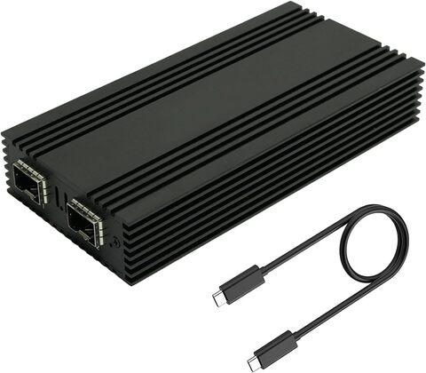 Адаптер сетевой YLIDXY USB4 to Dual 10G SFP+ Network Adapter