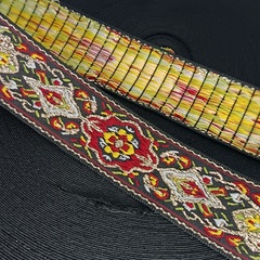 Тесьма Жаккард с люрексом, ш. 2,7 см, чёрный