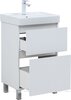Aquanet 367327 Тумба с раковиной Вега 50 напольная (Ирис T) 2 ящ. цв. белый глянец (367327)