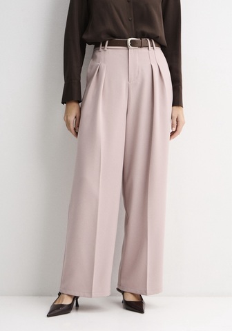 Брюки Almond с ремнем пыльная роза