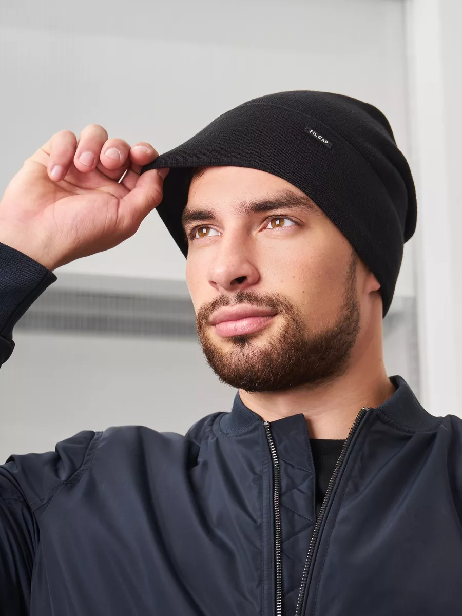 Шапка бини зимняя весенняя с флисом