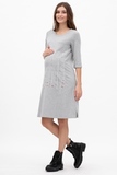 Платье для беременных 09171 серый меланж