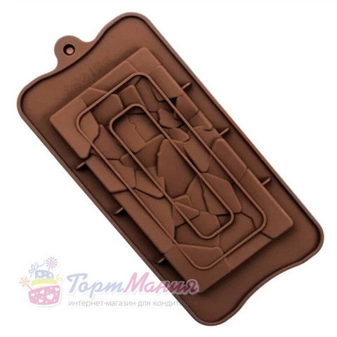 Форма силиконовая для шоколада «Плитка осколки»