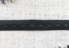 Резинка перфорированная, ш. 2 см, пр-во Беларусь, чёрный