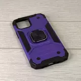 Противоударный чехол Strong Armour Case с кольцом для iPhone 14 Pro (Фиолетовый)