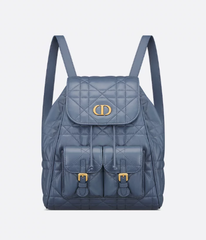 Рюкзак Dior Caro синий, модель среднего формата
