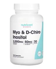 Nutricost Для женщин, мио и D-хиро инозитол, 120 капсул