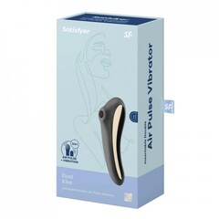 Вибромассажер с вакуумной стимуляцией Satisfyer Dual Kiss черный