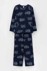 Пижама  для мальчика  К 1635/морской синий,дорожная техника