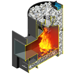 Печь-каменка Кольчуга 9-14 (каминный экран) в интернет-магазине ЯрТехника