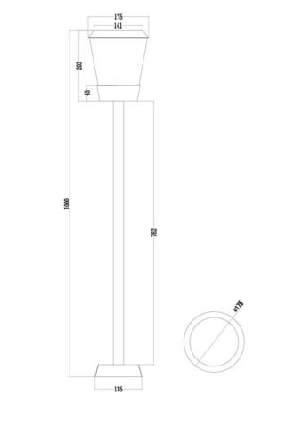 Ландшафтный светильник Outdoor Faro O039FL-01B