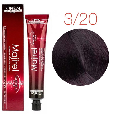 L'Oreal Professionnel Majirouge 3.20 (Темный шатен интенсивный перламутровый) - Краска для волос