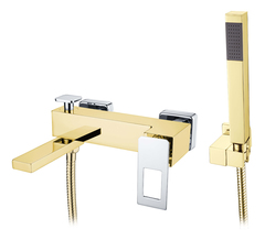 Boheme Q 143-GCR Смеситель для ванны, цвет: золото,хром фото