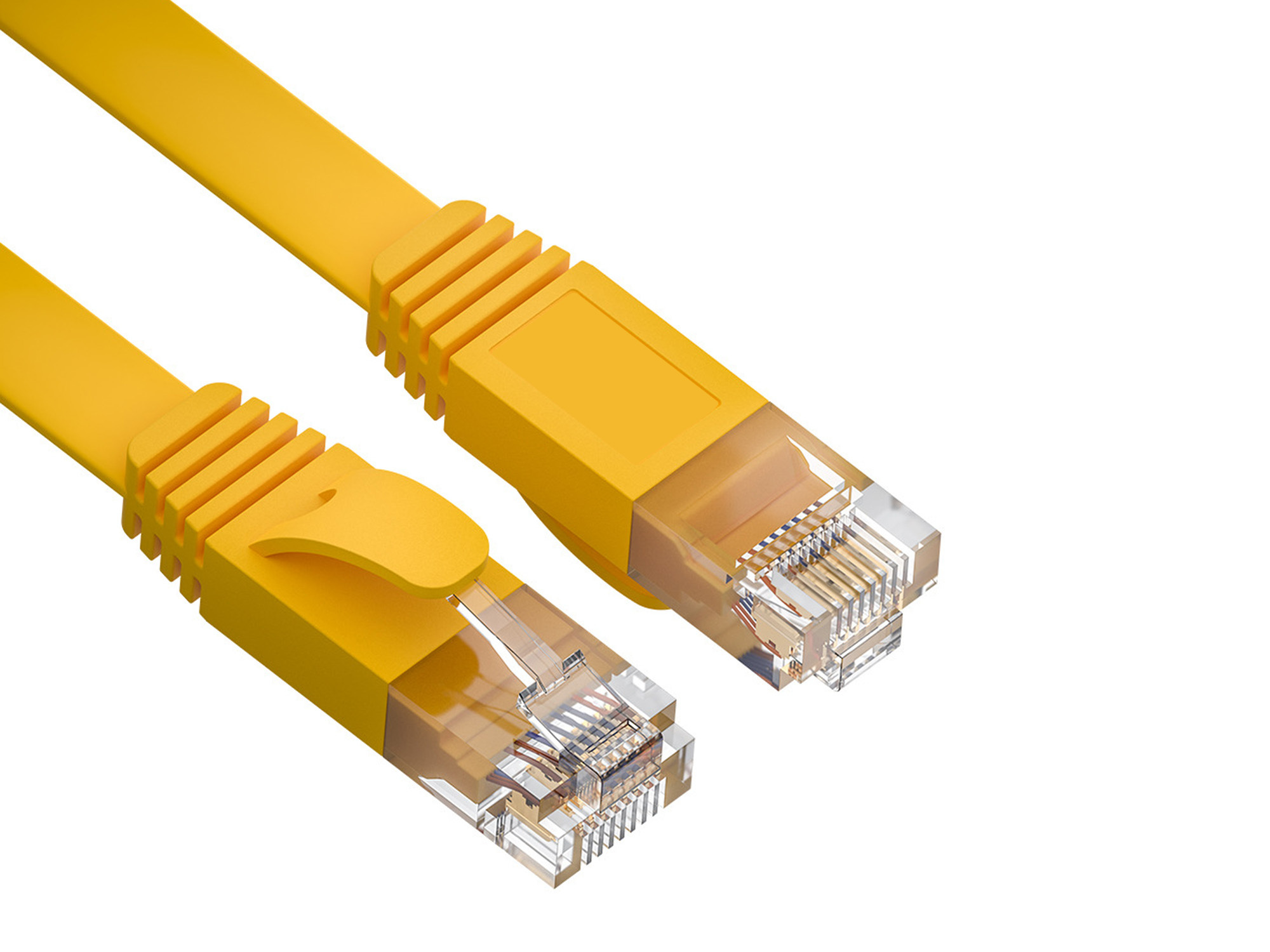 Патч корд плоский Ripo (Рипо) UTP4 Cat 6 RJ45 RJ45 1 8 м PVC желтый купить  в AVS Electronics