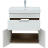 Aquanet 312425 Тумба с раковиной Ирис new 60 подвесная 2 ящ. цв. белый глянец (312425)