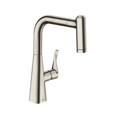 Смеситель для кухни с выдвижным изливом и лейкой Hansgrohe M71 73800800 фото