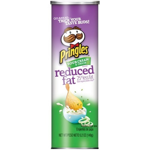 Чипсы Pringles Sour cream & Onion reduced fat Принглс с пониженным содержанием жира сметана и лук 149 гр