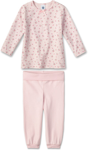 Нежно-розовая пижама с цветочками Sanetta